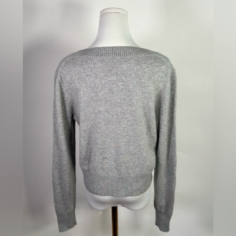 New J Crew Cashmere cropped V-neck cardigan sweater - Picture 2 of 6